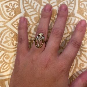 Handmade |  Brass & Silver PEACE ☮️ ✌🏼 Ring